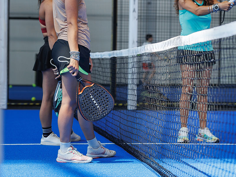 Women playing padel
